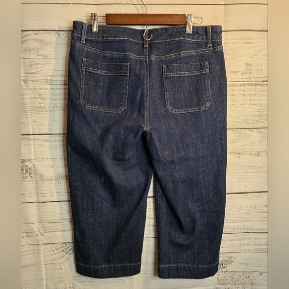 Talbots Flawless High-waist Wide Crop Capris Womans Size 12P - Picture 2 of 7